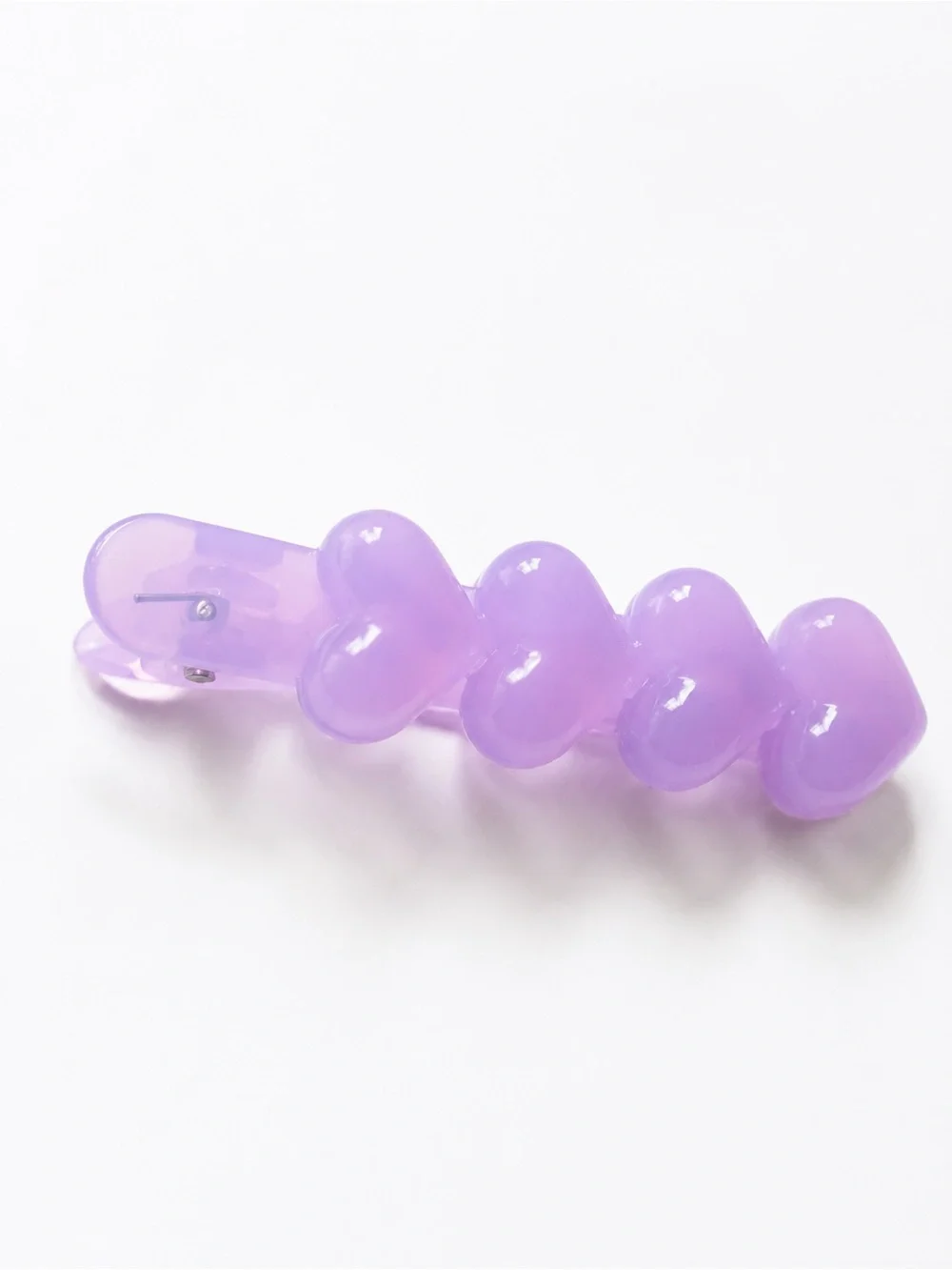 Lavender Purple Heart Claw Hair Clip Y2K Cute Romantic Hair Accessory